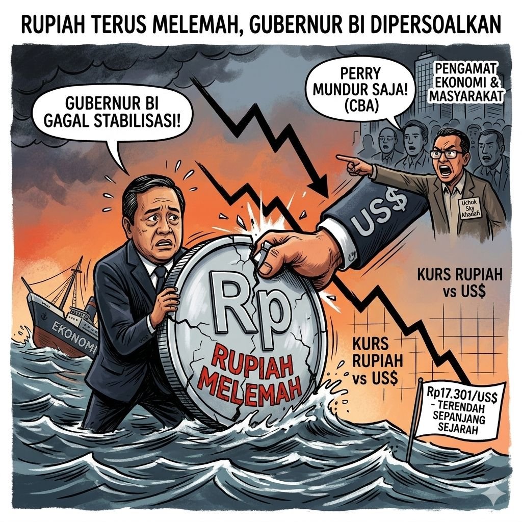 RUPIAH TERUS MELEMAH, GUBERNUR BI DITUNTUT MUNDUR