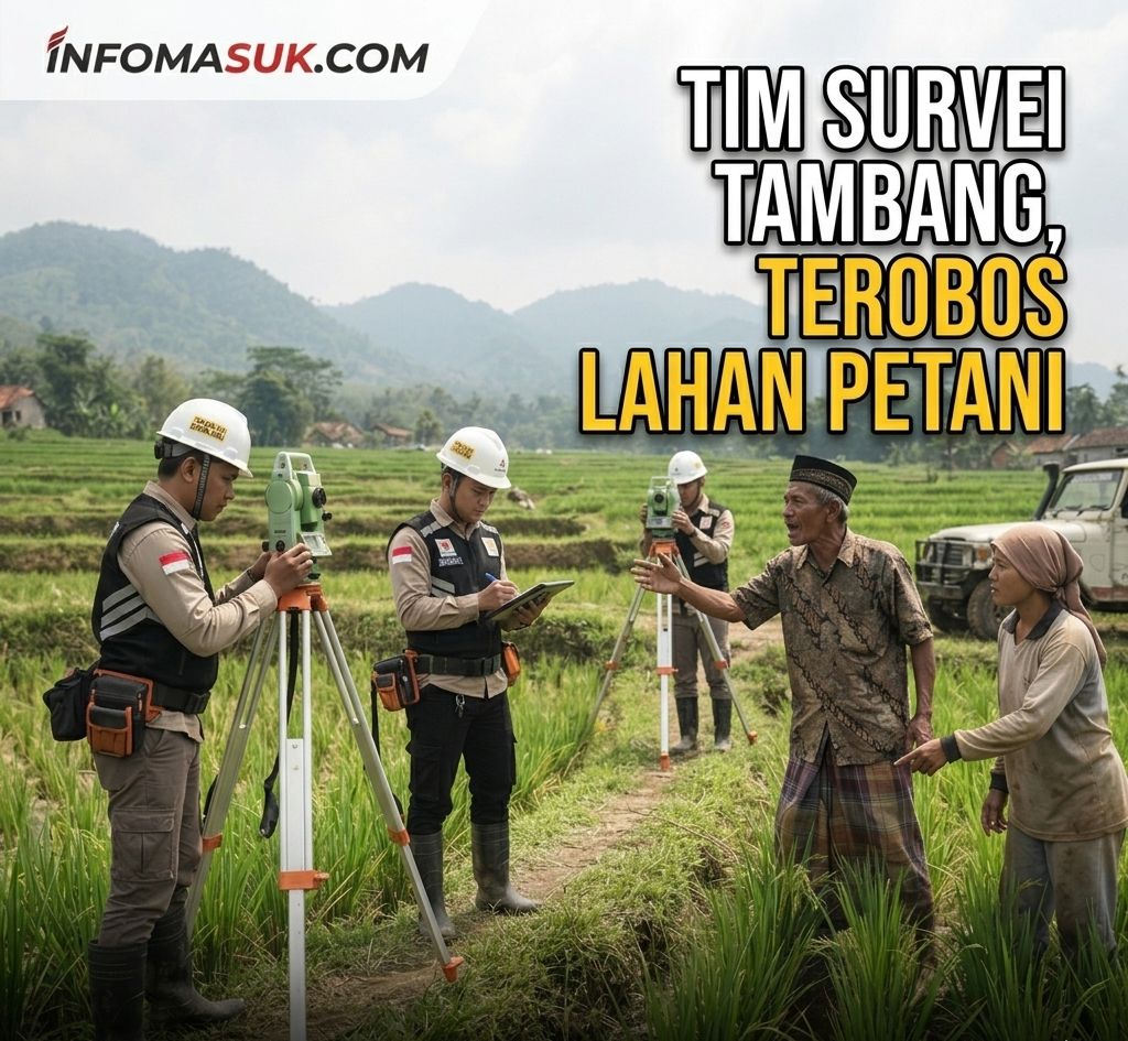 TIM SURVEI TAMBANG, JEBOL PAGAR PERTANIAN WARGA