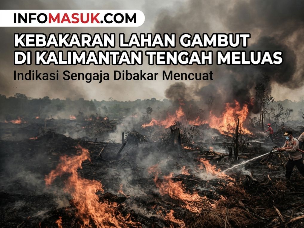 Kebakaran Lahan Gambut di Kalimantan Tengah Meluas, Indikasi Sengaja Dibakar Mencuat